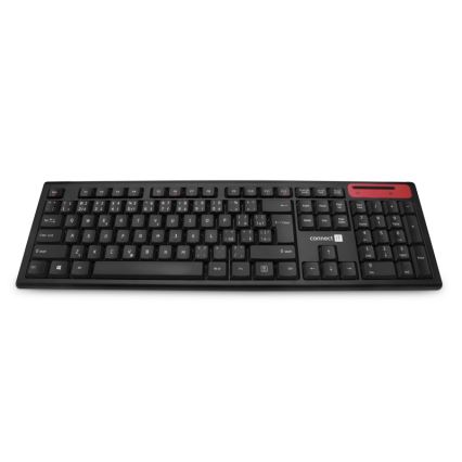 CONNECT IT CKB-3000-CS - Brezžična multimedijska tipkovnica z CZ/SK localization 2xAAA črna