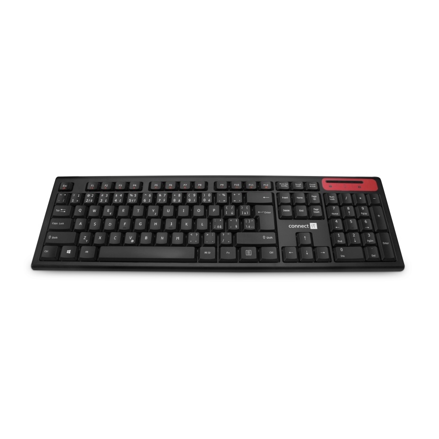 CONNECT IT CKB-3000-CS - Brezžična multimedijska tipkovnica z CZ/SK localization 2xAAA črna