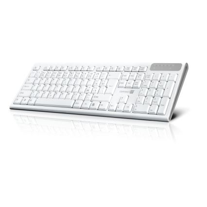 CONNECT IT CKB-3010-CS - Brezžična multimedijska tipkovnica z CZ/SK lokalizacijo 2xAAA bela