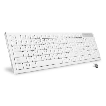 CONNECT IT CKB-3010-CS - Brezžična multimedijska tipkovnica z CZ/SK lokalizacijo 2xAAA bela
