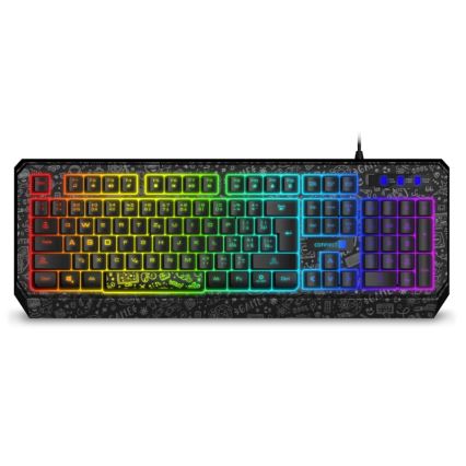 CONNECT IT CKB-3530-DD - LED RGB Žična gaming tipkovnica z CZ/SK lokalizacijo črna