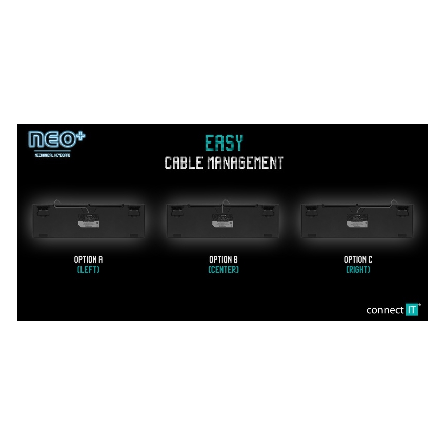 CONNECT IT CKB-3591-CS - LED RGB Žična gaming tipkovnica z CZ/SK localization črna + rdeča okvir