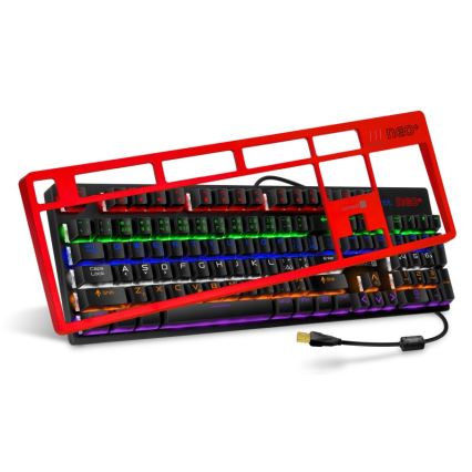 CONNECT IT CKB-3591-CS - LED RGB Žična gaming tipkovnica z CZ/SK localization črna + rdeča okvir