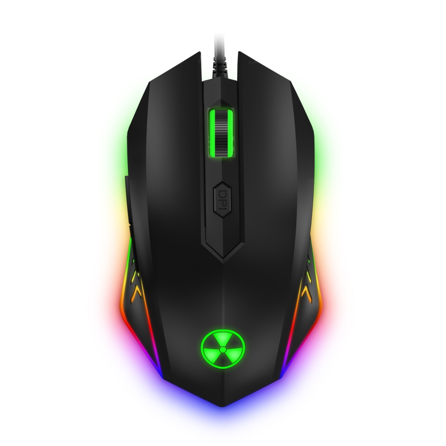 CONNECT IT CKM-3200-CS - LED RGB Žična gaming tipkovnica in gaming miška 1200/1800/2400/3600 DPI z CZ/SK localization črna