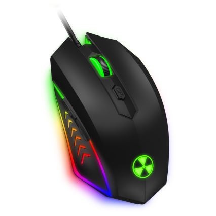 CONNECT IT CKM-3200-CS - LED RGB Žična gaming tipkovnica in gaming miška 1200/1800/2400/3600 DPI z CZ/SK localization črna