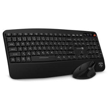 CONNECT IT CKM-6010-CS - Ergonomska brezžična tipkovnica in miška 800/1200/1600/2400 DPI z CZ/SK localization 1xAA + 2xAAA črna