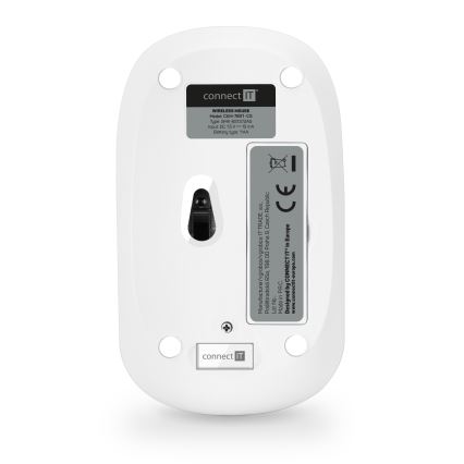 CONNECT IT CKM-7801-CS - Brezžična tipkovnica in miška 1200 DPI z CZ/SK localization 1xAAA + 1xAA bela/roza