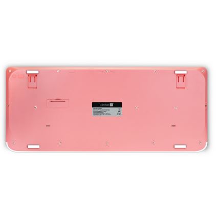 CONNECT IT CKM-7801-CS - Brezžična tipkovnica in miška 1200 DPI z CZ/SK localization 1xAAA + 1xAA bela/roza
