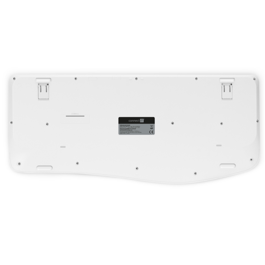 CONNECT IT CKM-7804-CS - Brezžična tipkovnica in miška 1200 DPI z CZ/SK localization 1xAAA + 1xAA bela