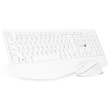 CONNECT IT CKM-7804-CS - Brezžična tipkovnica in miška 1200 DPI z CZ/SK localization 1xAAA + 1xAA bela