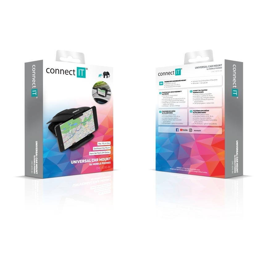 CONNECT IT CMC-5010-BK - Avto nosilec za telefon