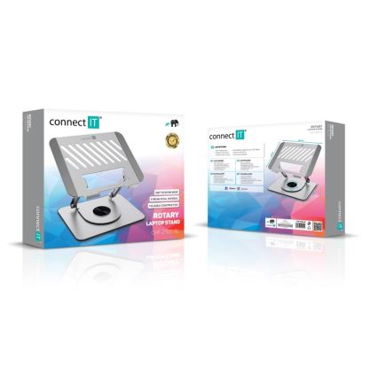 CONNECT IT CMF-2100-SL - Vrtljivo stojalo za prenosni računalnik srebrna
