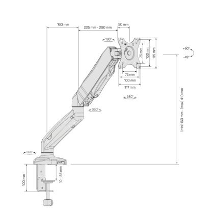 CONNECT IT CMF-3107-BK - Univerzalni nosilec za monitor 13-32” črna