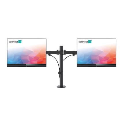 CONNECT IT CMF-3203-BK - Univerzalni nosilec za 2 monitorja 13-32” črna