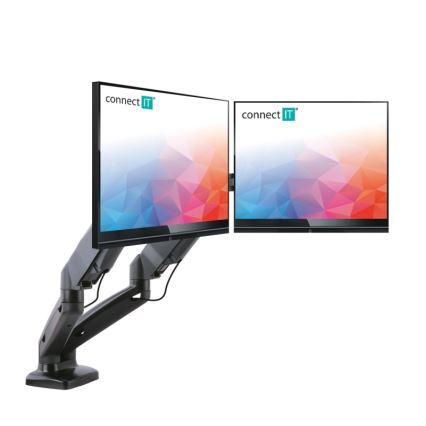 CONNECT IT CMF-3207-BK - Univerzalni nosilec za 2 monitorja 13-27” črna