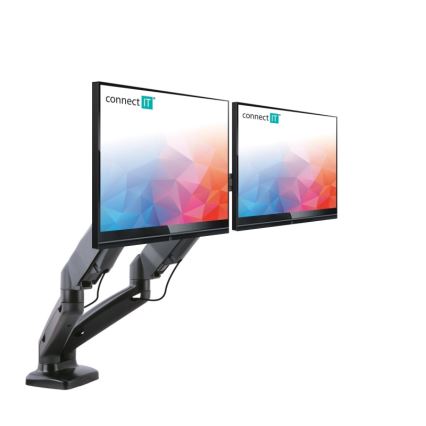 CONNECT IT CMF-3207-BK - Univerzalni nosilec za 2 monitorja 13-27” črna