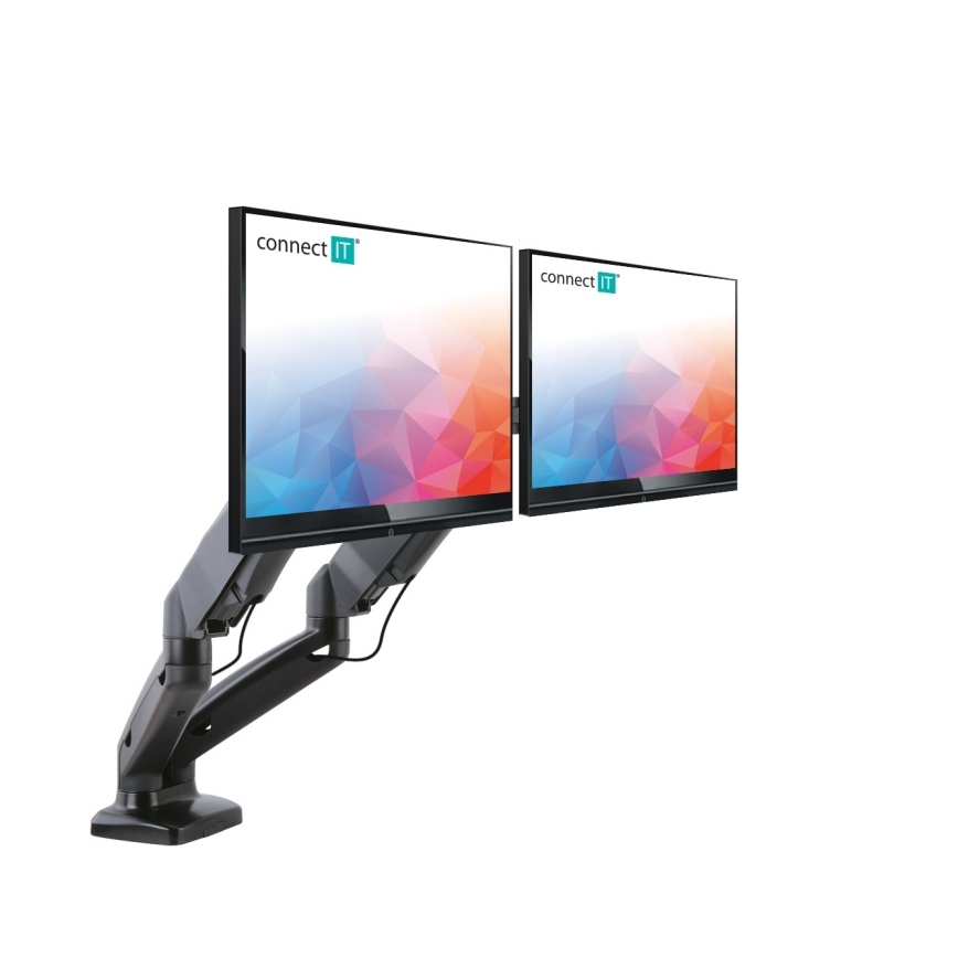 CONNECT IT CMF-3207-BK - Univerzalni nosilec za 2 monitorja 13-27” črna