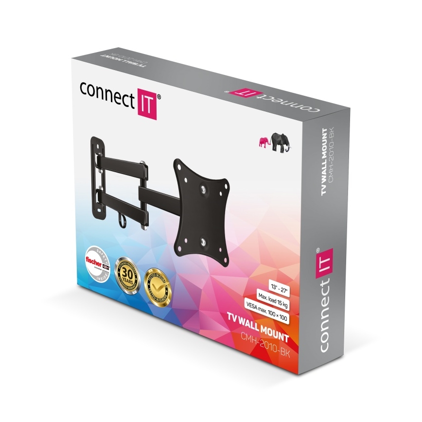 CONNECT IT CMH-2010-BK - Stenski nosilec za TV 13-27” črna