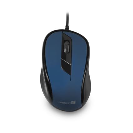 CONNECT IT CMO-1200-BL - Žična miška 1000 DPI črna/modra