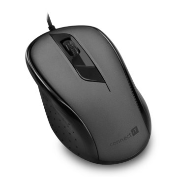 CONNECT IT CMO-1200-GY - Žična miška 1000 DPI črna/siva