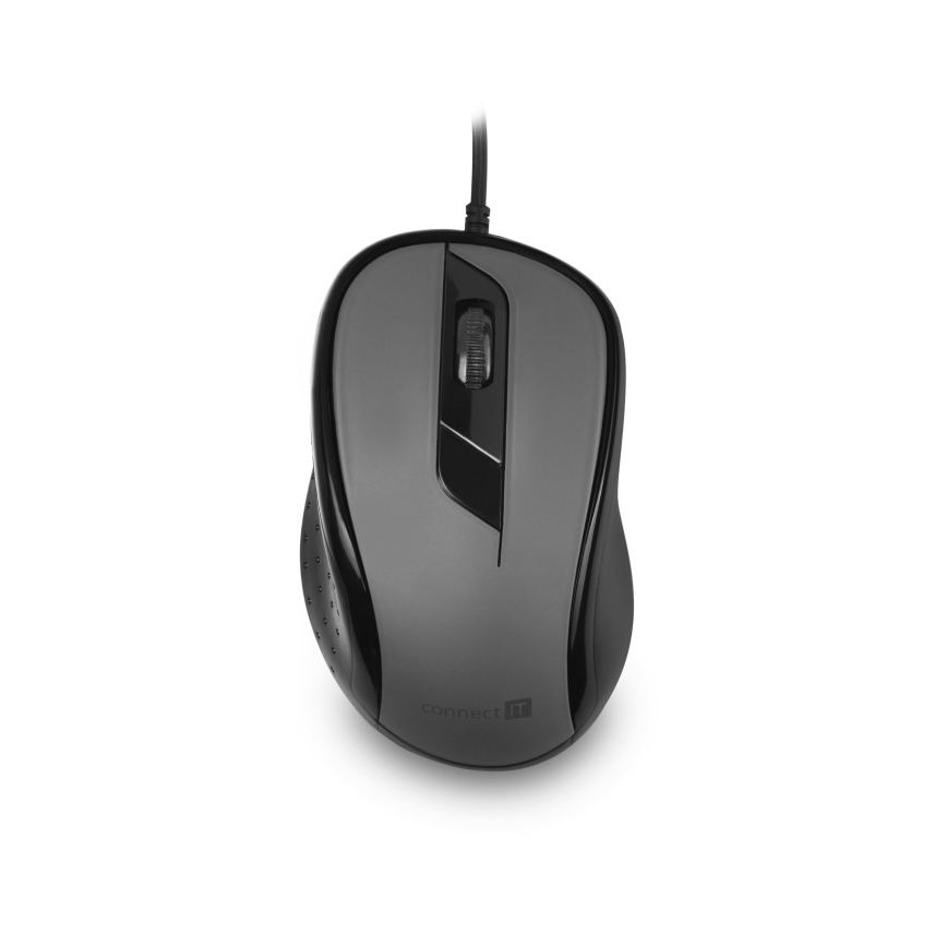 CONNECT IT CMO-1200-GY - Žična miška 1000 DPI črna/siva