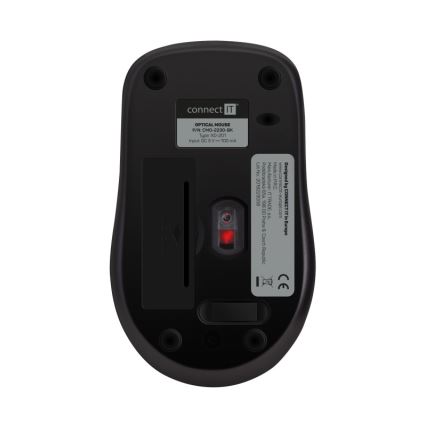 CONNECT IT CMO-2230-BK - Brezžična tiha miška MUTE 1200 DPI 1xAA črna