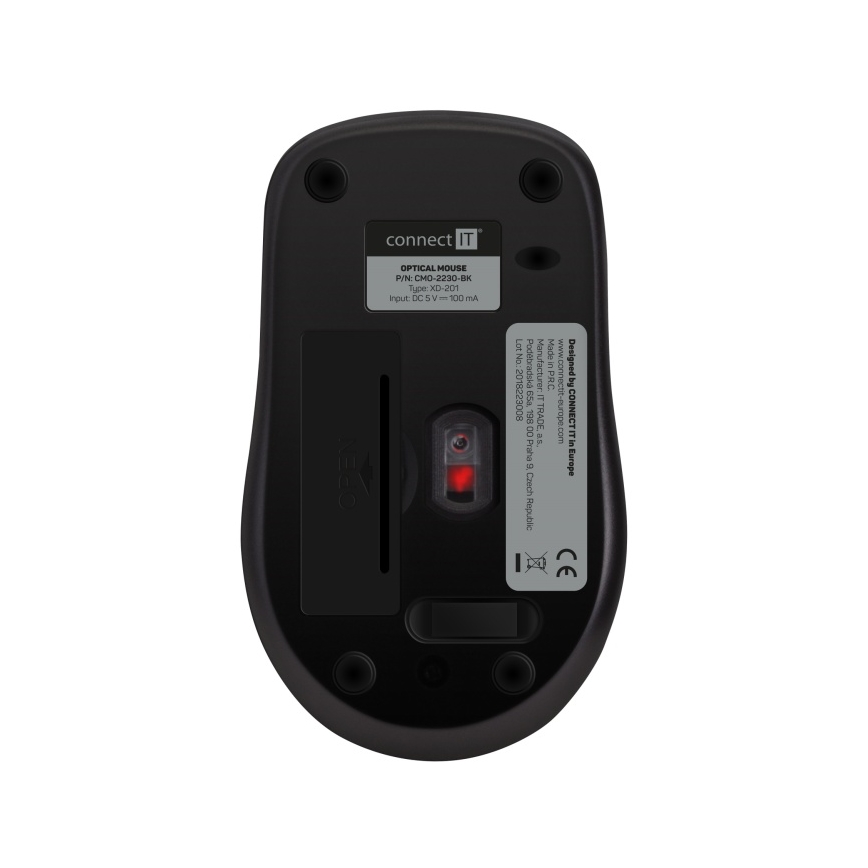 CONNECT IT CMO-2230-BK - Brezžična tiha miška MUTE 1200 DPI 1xAA črna