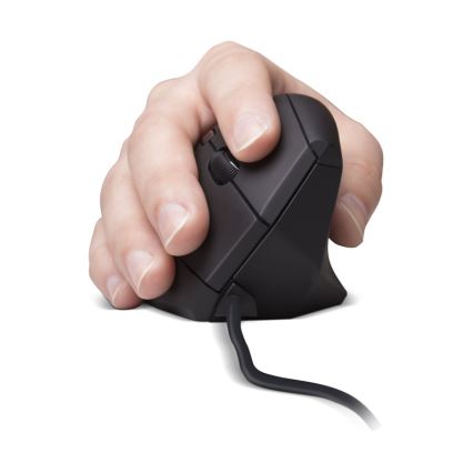 CONNECT IT CMO-2500-BK - Ergonomska žična miška Verti Wire 1000/1600 DPI črna