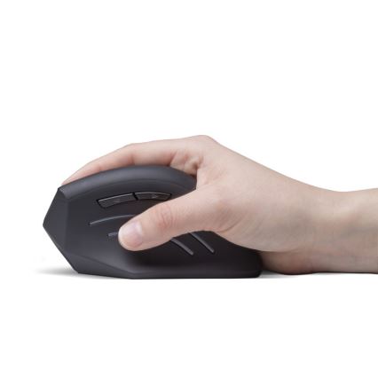 CONNECT IT CMO-2510-BK - Ergonomska brezžična miška Verti Wireless 800/1200/1600 DPI 2xAAA črna