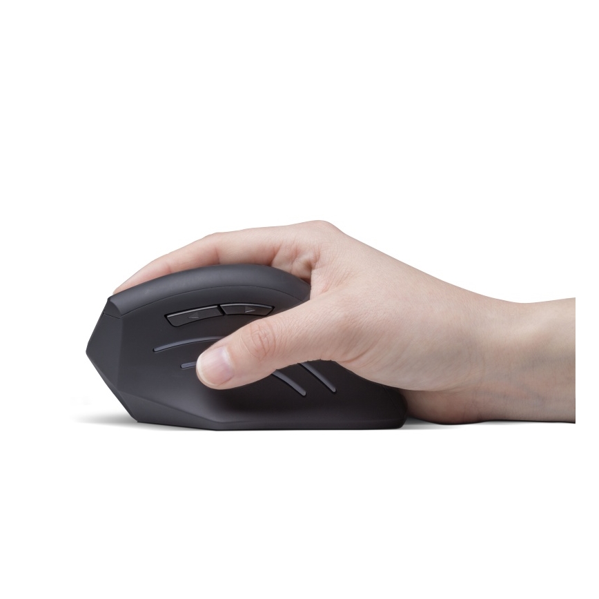 CONNECT IT CMO-2510-BK - Ergonomska brezžična miška Verti Wireless 800/1200/1600 DPI 2xAAA črna