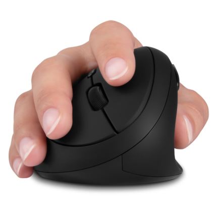 CONNECT IT CMO-2600-BK - Ergonomska brezžična miška 800/1200/1600 DPI, napajanje 1×AA, črna