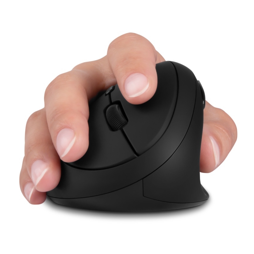 CONNECT IT CMO-2600-BK - Ergonomska brezžična miška 800/1200/1600 DPI, napajanje 1×AA, črna