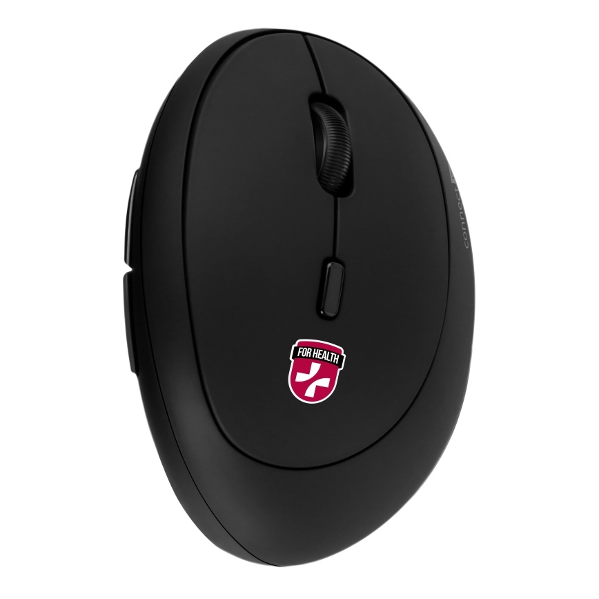 CONNECT IT CMO-2600-BK - Ergonomska brezžična miška 800/1200/1600 DPI, napajanje 1×AA, črna