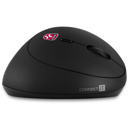 CONNECT IT CMO-2600-BK - Ergonomska brezžična miška 800/1200/1600 DPI, napajanje 1×AA, črna