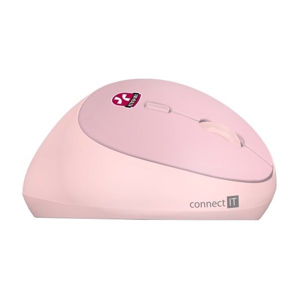 CONNECT IT CMO-2600-PK - Ergonomska brezžična miška 800/1200/1600 DPI 1xAA rožnata