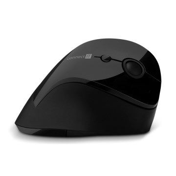 CONNECT IT CMO-2700-BK - Ergonomska brezžična miška 800/1200/1600 DPI 1xAA črna