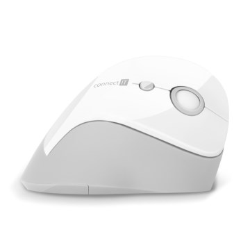 CONNECT IT CMO-2700-WH - Ergonomska brezžična miška 800/1200/1600 DPI 1xAA bela