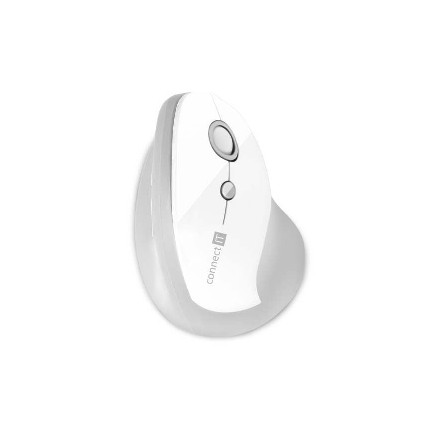 CONNECT IT CMO-2700-WH - Ergonomska brezžična miška 800/1200/1600 DPI 1xAA bela