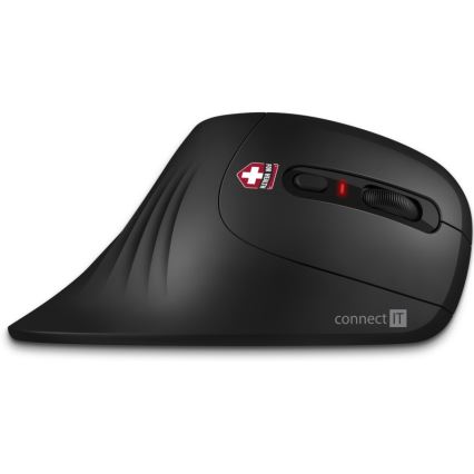 CONNECT IT CMO-2900-BK - Ergonomska brezžična miška 800/1200/1600 DPI 1xAA črna