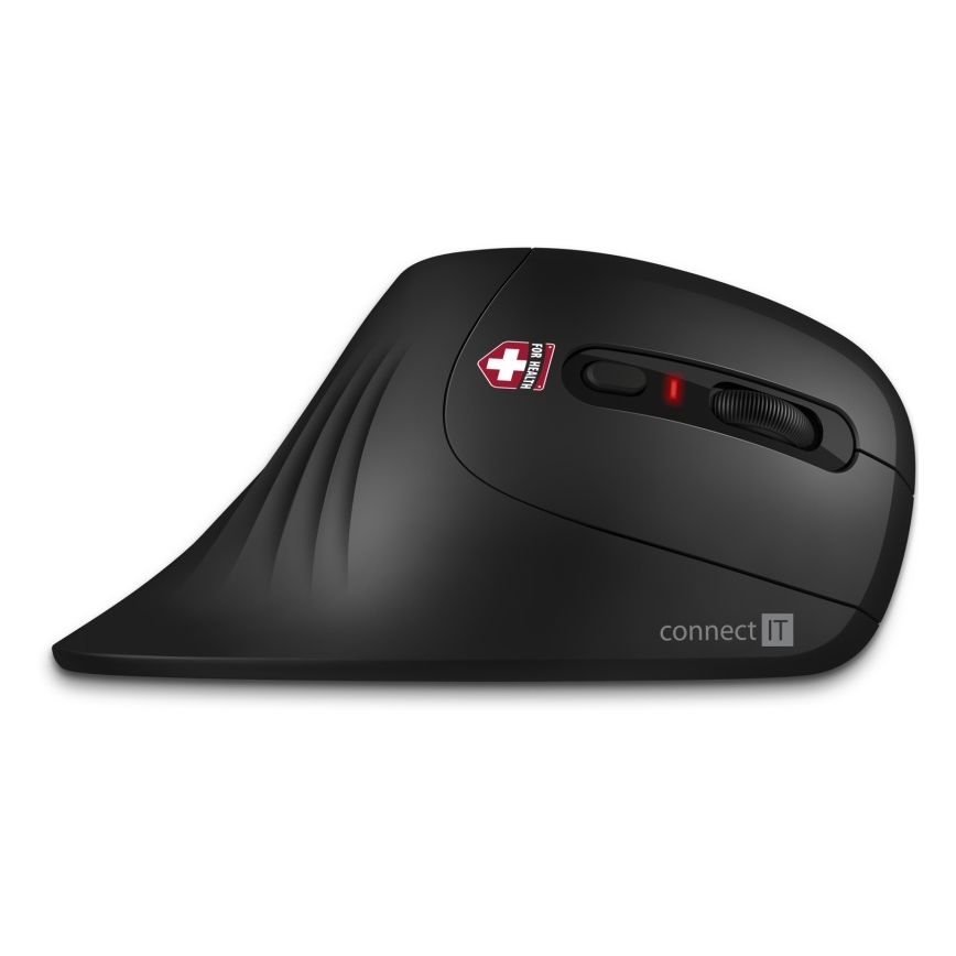 CONNECT IT CMO-2900-BK - Ergonomska brezžična miška 800/1200/1600 DPI 1xAA črna
