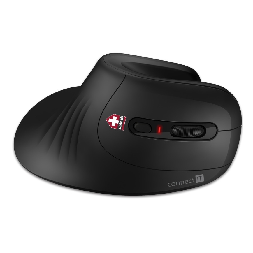 CONNECT IT CMO-2900-BK - Ergonomska brezžična miška 800/1200/1600 DPI 1xAA črna