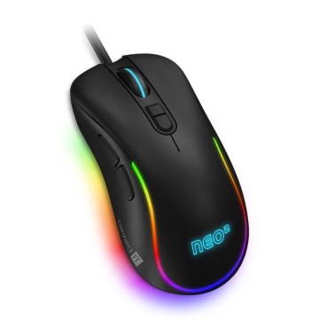 CONNECT IT CMO-3589-BK - LED RGB Žična gaming miška 200-7200 DPI črna