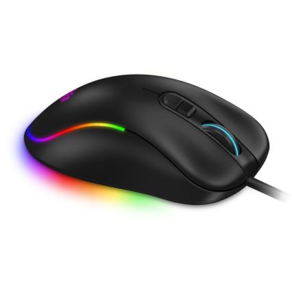 CONNECT IT CMO-3589-BK - LED RGB Žična gaming miška 200-7200 DPI črna