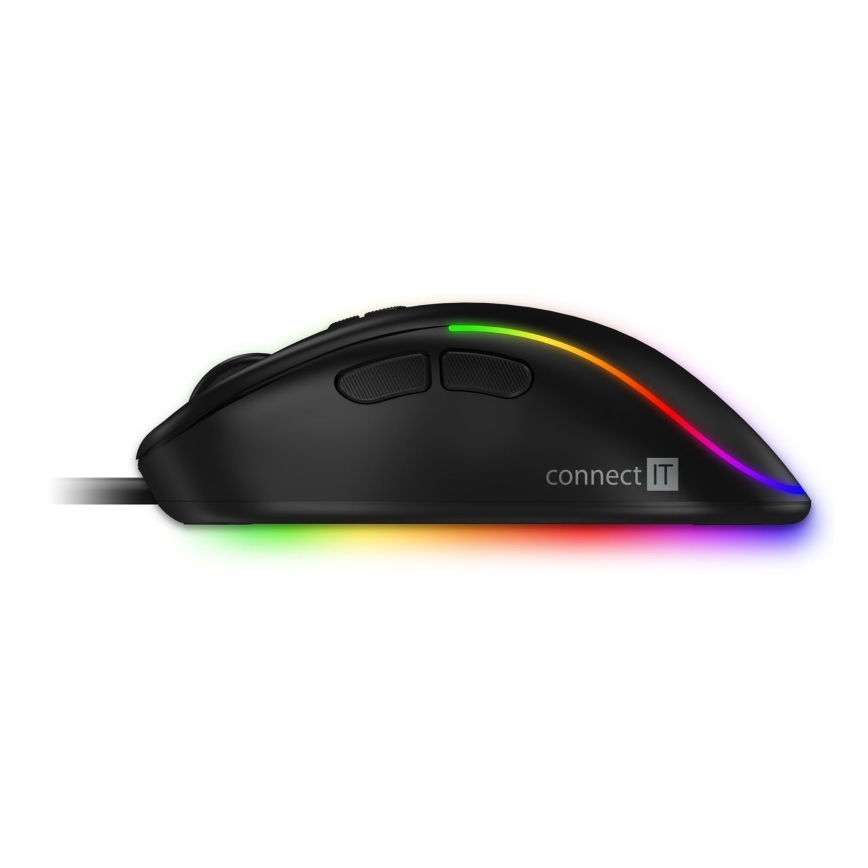 CONNECT IT CMO-3589-BK - LED RGB Žična gaming miška 200-7200 DPI črna