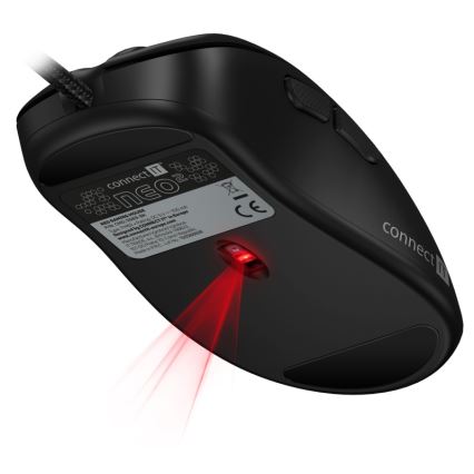 CONNECT IT CMO-3589-BK - LED RGB Žična gaming miška 200-7200 DPI črna