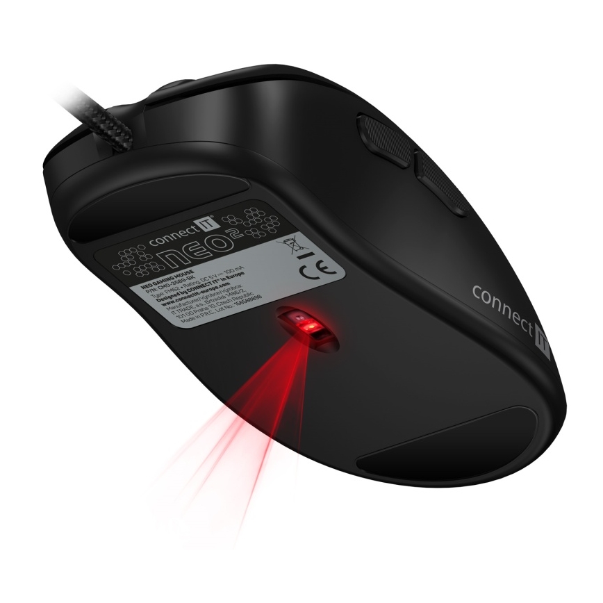 CONNECT IT CMO-3589-BK - LED RGB Žična gaming miška 200-7200 DPI črna
