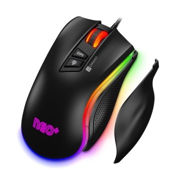 CONNECT IT CMO-3591-BK - LED RGB Žična gaming miška 500-7200 DPI črna