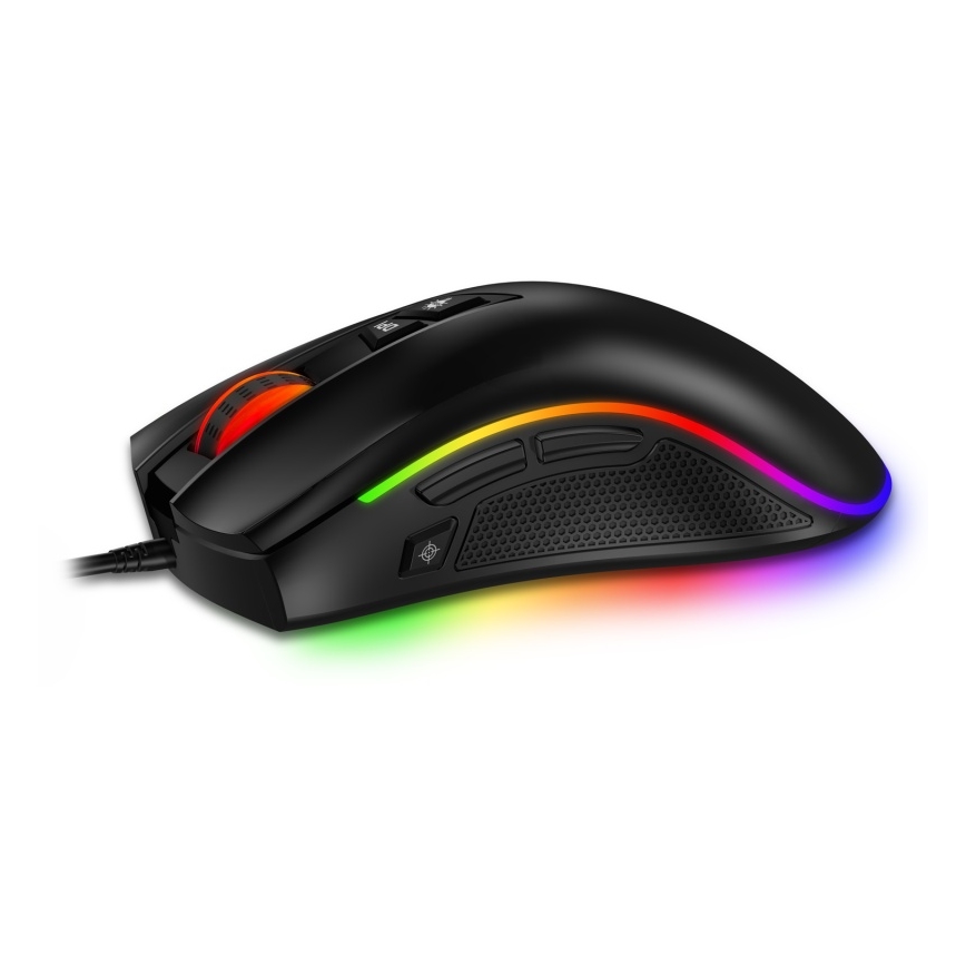 CONNECT IT CMO-3591-BK - LED RGB Žična gaming miška 500-7200 DPI črna