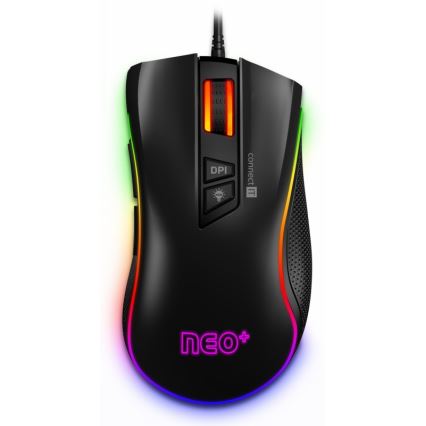 CONNECT IT CMO-3591-BK - LED RGB Žična gaming miška 500-7200 DPI črna