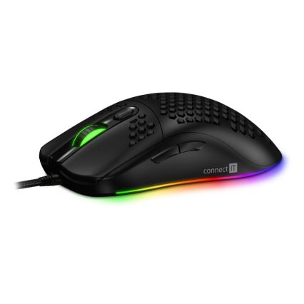 CONNECT IT CMO-5511-BK - LED RGB Žična gaming miška 200-12800 DPI črna